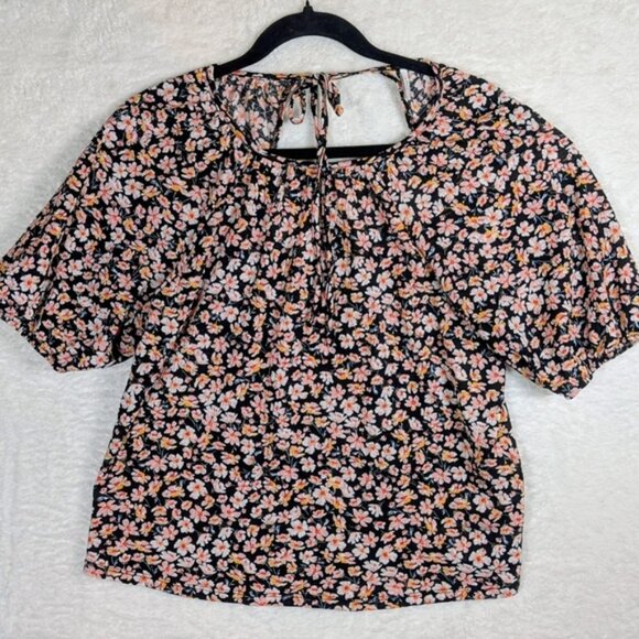 Only Black and Pink Floral Blouse - Picture 1 of 3